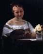 The Letter by Karl Gussow - Hand-Painted Oil Painting on Canvas on Sale