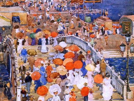 Ponte della Paglia (also known as Marble Bridge) by Maurice Prendergast - Hand-Painted Oil Painting on Canvas Discount