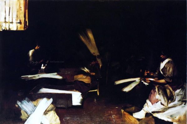 Venetian Glass Workers by John Singer Sargent - Hand-Painted Oil Painting on Canvas Fashion