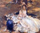 The Pink Dress by John Singer Sargent - Hand-Painted Oil Painting on Canvas Hot on Sale