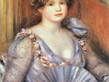 Woman with a Fan by Pierre Auguste Renoir - Hand-Painted Oil Painting on Canvas Online Sale