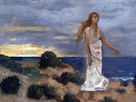 Woman on the Beach by Pierre Puvis De Chavannes - Hand-Painted Oil Painting on Canvas Sale