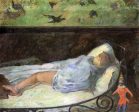 Young Girl Dreaming (also known as Study of a Child Asleep, the Painter s Daughter, Line, Rue Carcel) by Paul Gauguin - Hand-Painted Oil Painting on Canvas Cheap