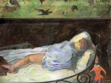 Young Girl Dreaming (also known as Study of a Child Asleep, the Painter s Daughter, Line, Rue Carcel) by Paul Gauguin - Hand-Painted Oil Painting on Canvas Cheap