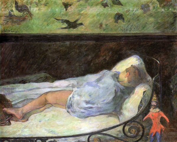 Young Girl Dreaming (also known as Study of a Child Asleep, the Painter s Daughter, Line, Rue Carcel) by Paul Gauguin - Hand-Painted Oil Painting on Canvas Cheap