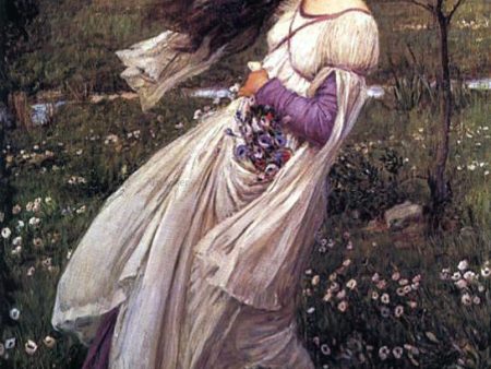 Windflowers by John William Waterhouse - Hand-Painted Oil Painting on Canvas Discount