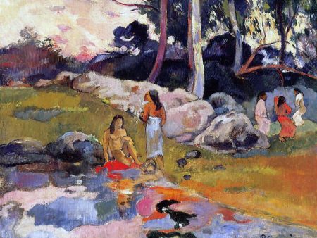 Woman on the Banks of the River by Paul Gauguin - Hand-Painted Oil Painting on Canvas Hot on Sale