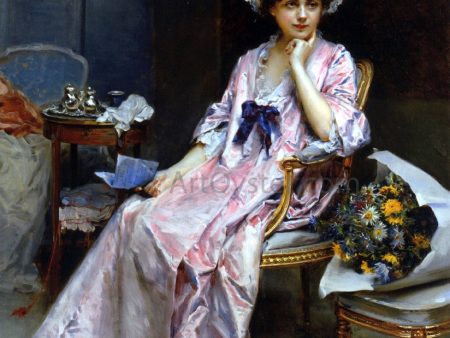 The Love Letter by Raimundo de Madrazo Y Garreta - Hand-Painted Oil Painting on Canvas Fashion