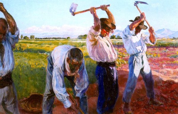 Trabajadores by Mongrell Torrent - Hand-Painted Oil Painting on Canvas Supply