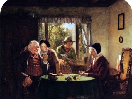 A Letter From the Colonies by Thomas Webster - Hand-Painted Oil Painting on Canvas Online