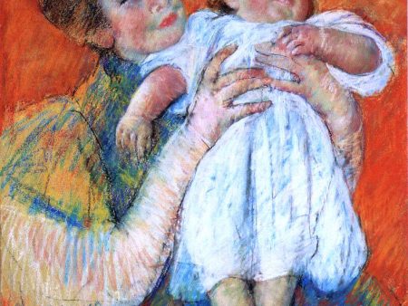 A Barefoot Child by Mary Cassatt - Hand-Painted Oil Painting on Canvas Cheap