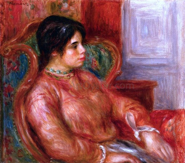 Woman with Green Chair by Pierre Auguste Renoir - Hand-Painted Oil Painting on Canvas Online Sale