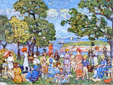 The Promenade by Maurice Prendergast - Hand-Painted Oil Painting on Canvas Online