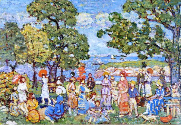 The Promenade by Maurice Prendergast - Hand-Painted Oil Painting on Canvas Online