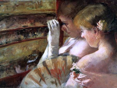 A Corner of the Loge (also known as In the Box) by Mary Cassatt - Hand-Painted Oil Painting on Canvas Online Sale