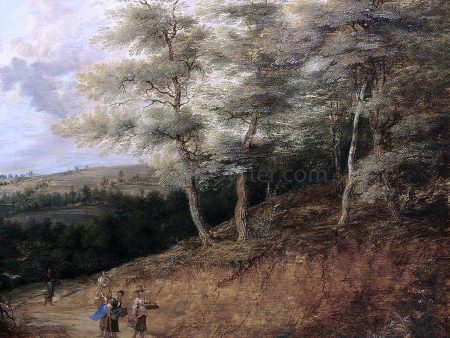 Wooded Landscape by Lucas Van Uden - Hand-Painted Oil Painting on Canvas Hot on Sale