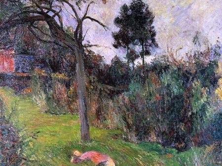 Young Woman Lying in the Grass by Paul Gauguin - Hand-Painted Oil Painting on Canvas Hot on Sale