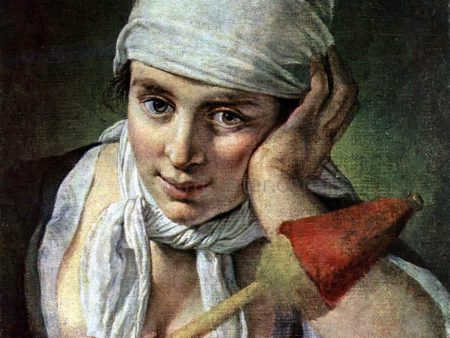 Young Girl with Distaff by Pietro Antonio Rotari - Hand-Painted Oil Painting on Canvas on Sale