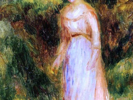 Young Woman Taking a Walk by Pierre Auguste Renoir - Hand-Painted Oil Painting on Canvas Cheap