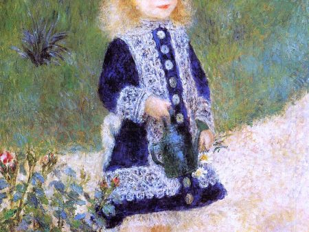 A Girl with a Watering Can by Pierre Auguste Renoir - Hand-Painted Oil Painting on Canvas Discount