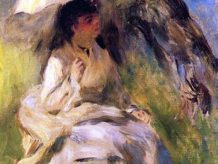 Woman with a Parasol by Pierre Auguste Renoir - Hand-Painted Oil Painting on Canvas Cheap