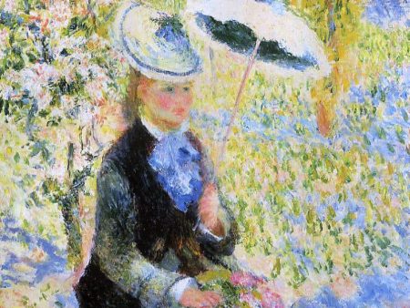 The Umbrella by Pierre Auguste Renoir - Hand-Painted Oil Painting on Canvas For Discount