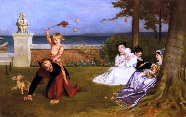 The Young Lord Hamlet by Philip Hermogenes Calderon - Hand-Painted Oil Painting on Canvas For Sale