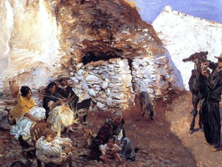 A Gypsy Encampment by John Singer Sargent - Hand-Painted Oil Painting on Canvas For Sale