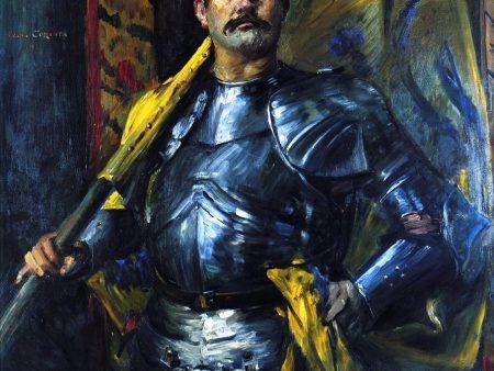 Self Portrait as Standard Bearer by Lovis Corinth - Hand-Painted Oil Painting on Canvas Online now