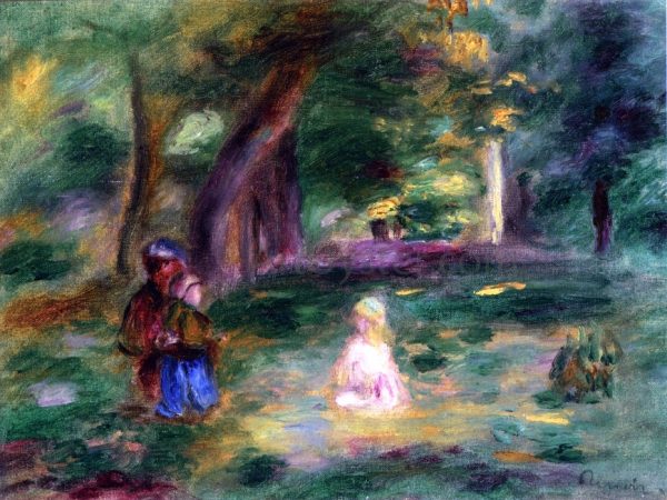 Three Figures in a Landscape by Pierre Auguste Renoir - Hand-Painted Oil Painting on Canvas Hot on Sale