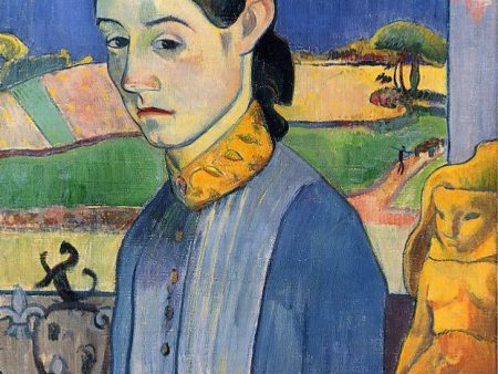 Young Breton Woman by Paul Gauguin - Hand-Painted Oil Painting on Canvas Online now