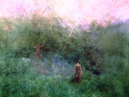 The White Birch by Thomas Wilmer Dewing - Hand-Painted Oil Painting on Canvas Online Sale