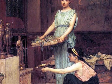 The Household Gods by John William Waterhouse - Hand-Painted Oil Painting on Canvas on Sale