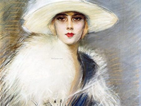 Portrait of a Woman by Paul Cesar Helleu - Hand-Painted Oil Painting on Canvas Online Hot Sale