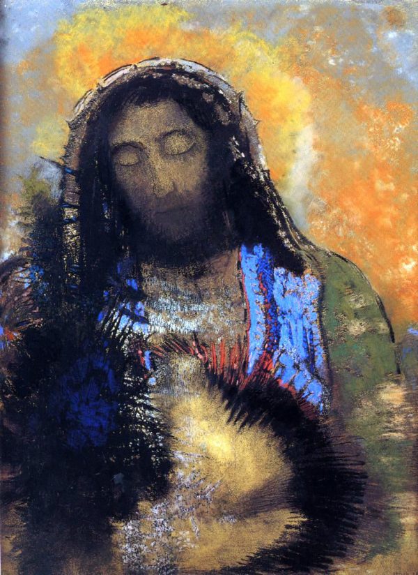 The Sacred Heart by Odilon Redon - Hand-Painted Oil Painting on Canvas Cheap