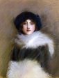 Mademoiselle Vaughan by Paul Cesar Helleu - Hand-Painted Oil Painting on Canvas Online