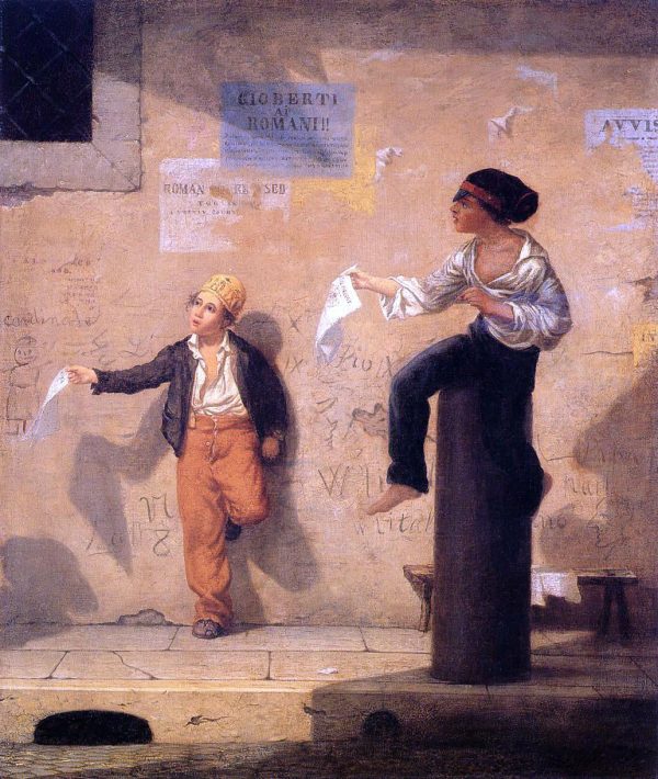 The Roman Newsboys by Martin Johnson Heade - Hand-Painted Oil Painting on Canvas Sale