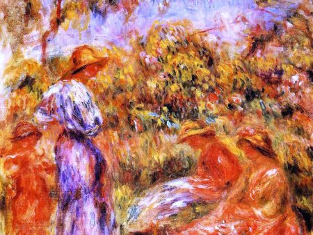 Three Women and Child in a Landscape by Pierre Auguste Renoir - Hand-Painted Oil Painting on Canvas Sale