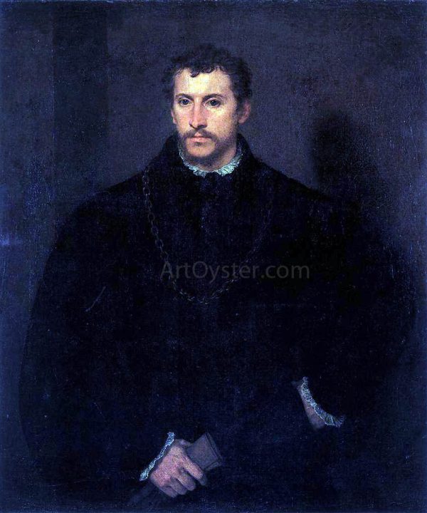 The Young Englishman by Titian - Hand-Painted Oil Painting on Canvas For Cheap