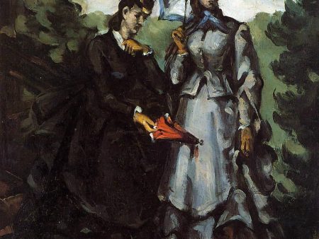 The Promenade by Paul Cezanne - Hand-Painted Oil Painting on Canvas For Sale