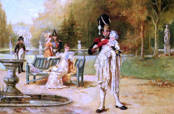 The King of Rome And His Nurse by Laslett John Pott - Hand-Painted Oil Painting on Canvas on Sale