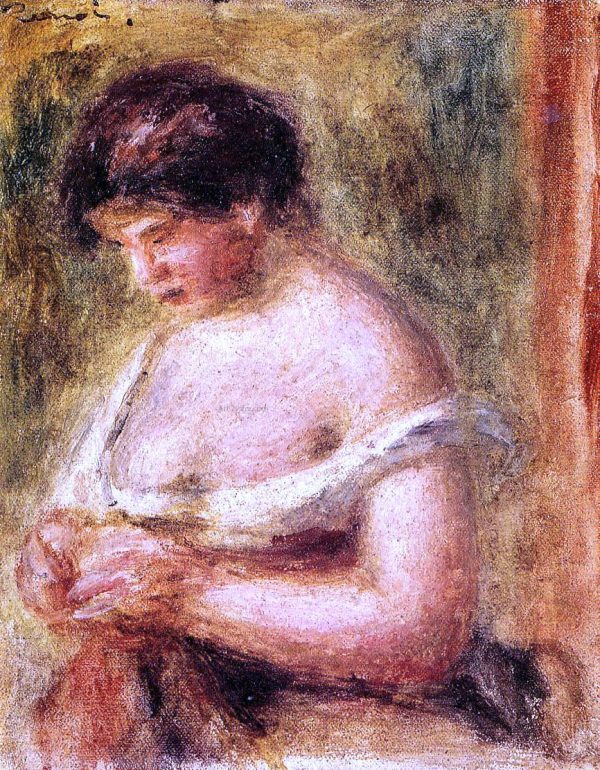 Woman with a Corset by Pierre Auguste Renoir - Hand-Painted Oil Painting on Canvas Supply