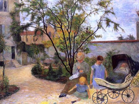 The Family in the Garden, rue Carcel by Paul Gauguin - Hand-Painted Oil Painting on Canvas Supply