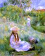 Young Girl in the Garden at Mezy by Pierre Auguste Renoir - Hand-Painted Oil Painting on Canvas Online Sale