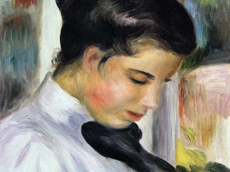 Young Woman in Profile by Pierre Auguste Renoir - Hand-Painted Oil Painting on Canvas Sale