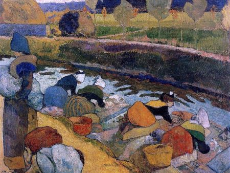 Washerwomen at the Roubine du Roi. Arles by Paul Gauguin - Hand-Painted Oil Painting on Canvas Sale