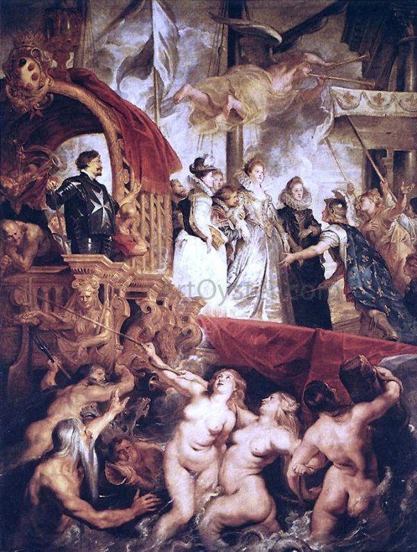 The Landing of Marie de  Medici at Marseilles by Peter Paul Rubens - Hand-Painted Oil Painting on Canvas Hot on Sale