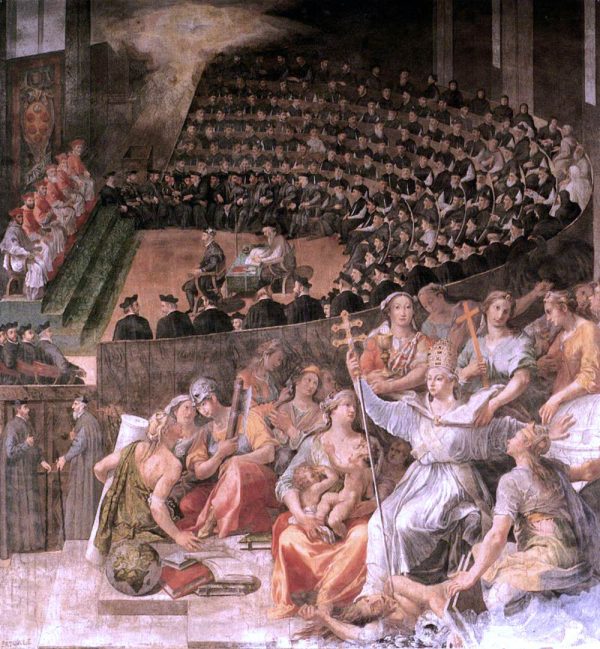 The Council of Trent by Pasquale Cati Da Iesi - Hand-Painted Oil Painting on Canvas Online now