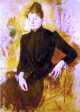 Woman in Black by Mary Cassatt - Hand-Painted Oil Painting on Canvas on Sale