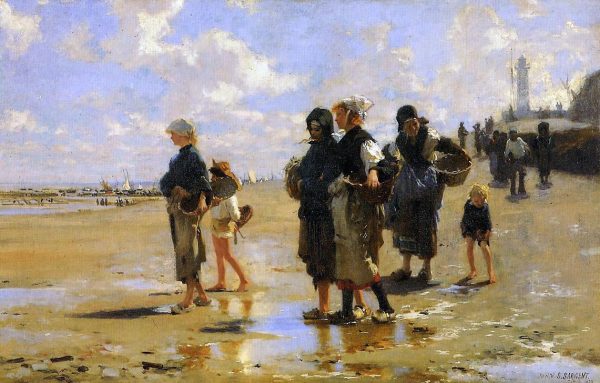 The Oyster Gatherers of Cancale by John Singer Sargent - Hand-Painted Oil Painting on Canvas Supply